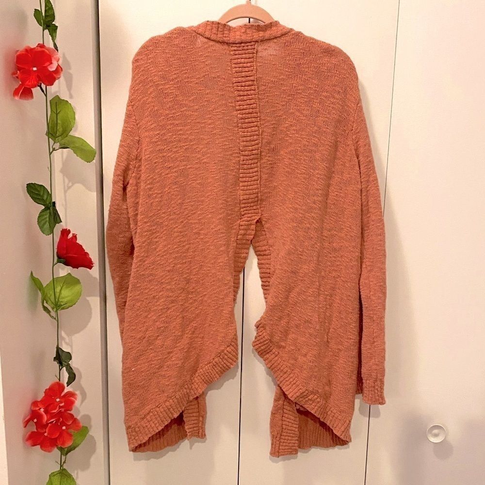 🌷JACK by BB Dakota🌷 Unique Coral Orange Cardigan - Picture 3 of 6